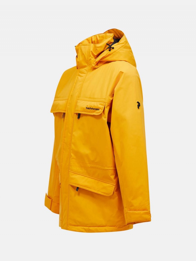 Peak Performance Gore-Tex 2L Parka Men's Jacket Yellow | GTS18-909