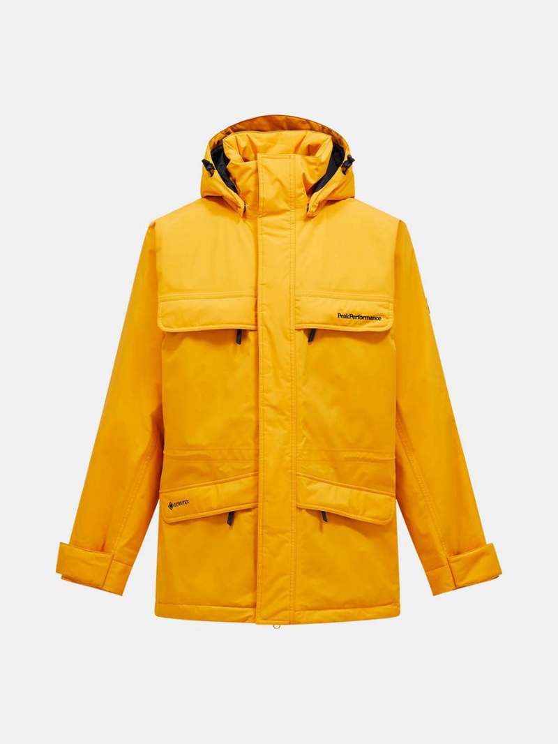 Peak Performance Gore-Tex 2L Parka Men\'s Jacket Yellow | GTS18-909