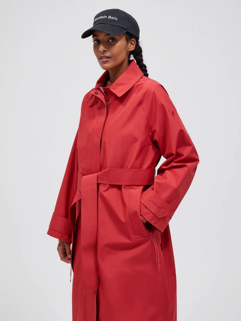 Peak Performance Gore-Tex 3L Women's Raincoat Red | FVD38-983