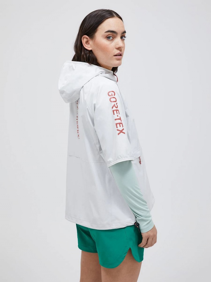 Peak Performance Gore-Tex Infinium Short Sleeve Anorak Women's Wind Jacket White | YPT55-153