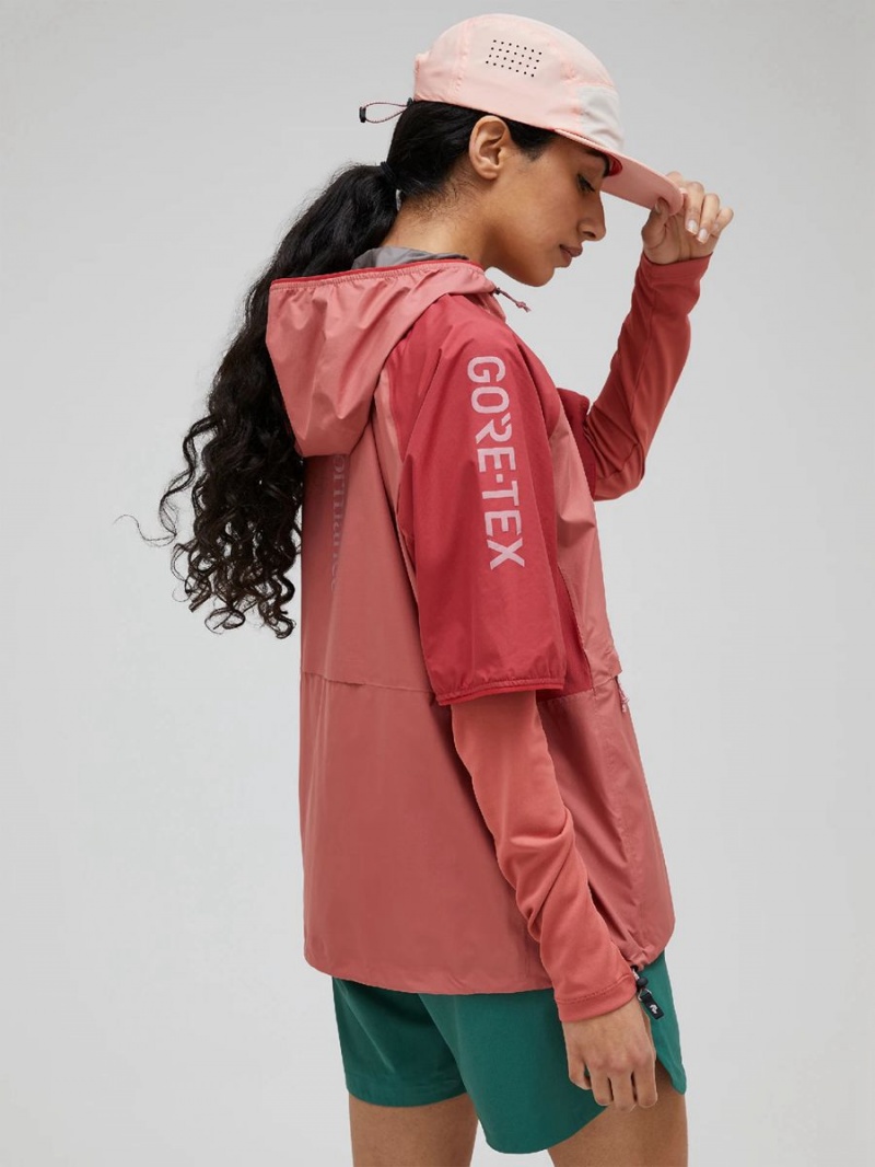 Peak Performance Gore-Tex Infinium Short Sleeve Anorak Women's Wind Jacket Pink / Red | JUW91-149