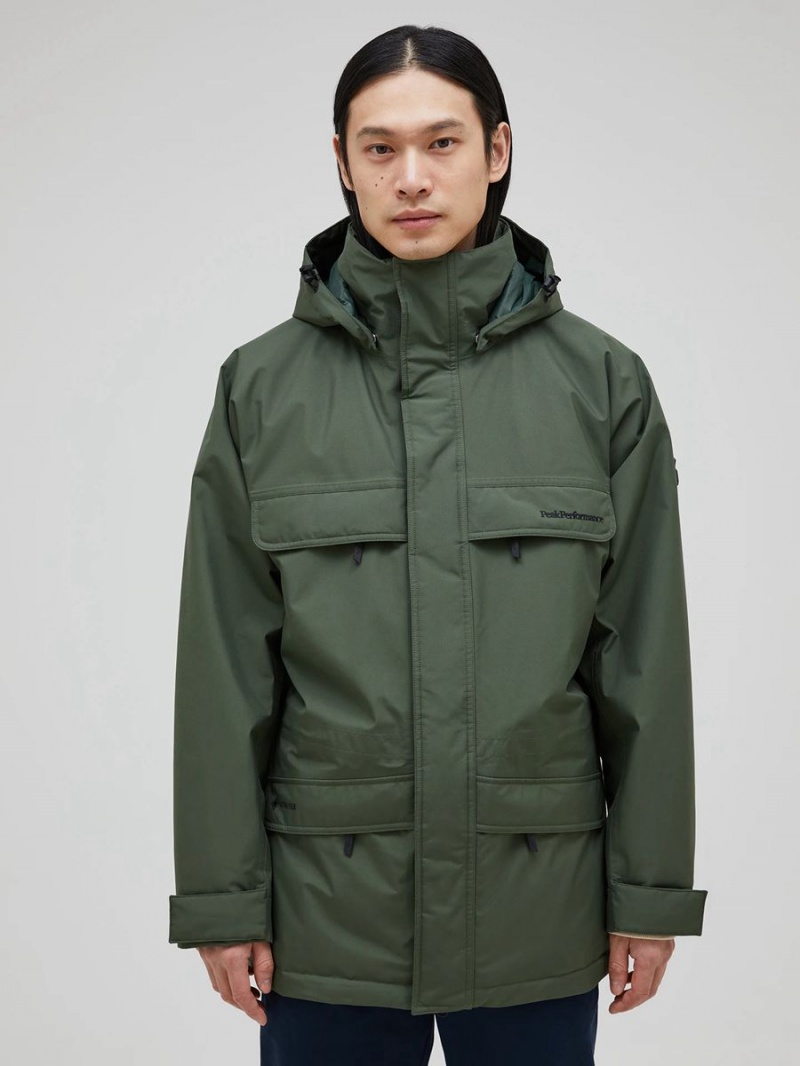 Peak Performance Gore-Tex Insulated 2L Parka Men's Jacket Green | NHV97-944