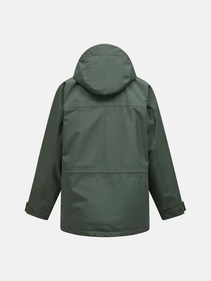 Peak Performance Gore-Tex Insulated 2L Parka Men's Jacket Green | NHV97-944