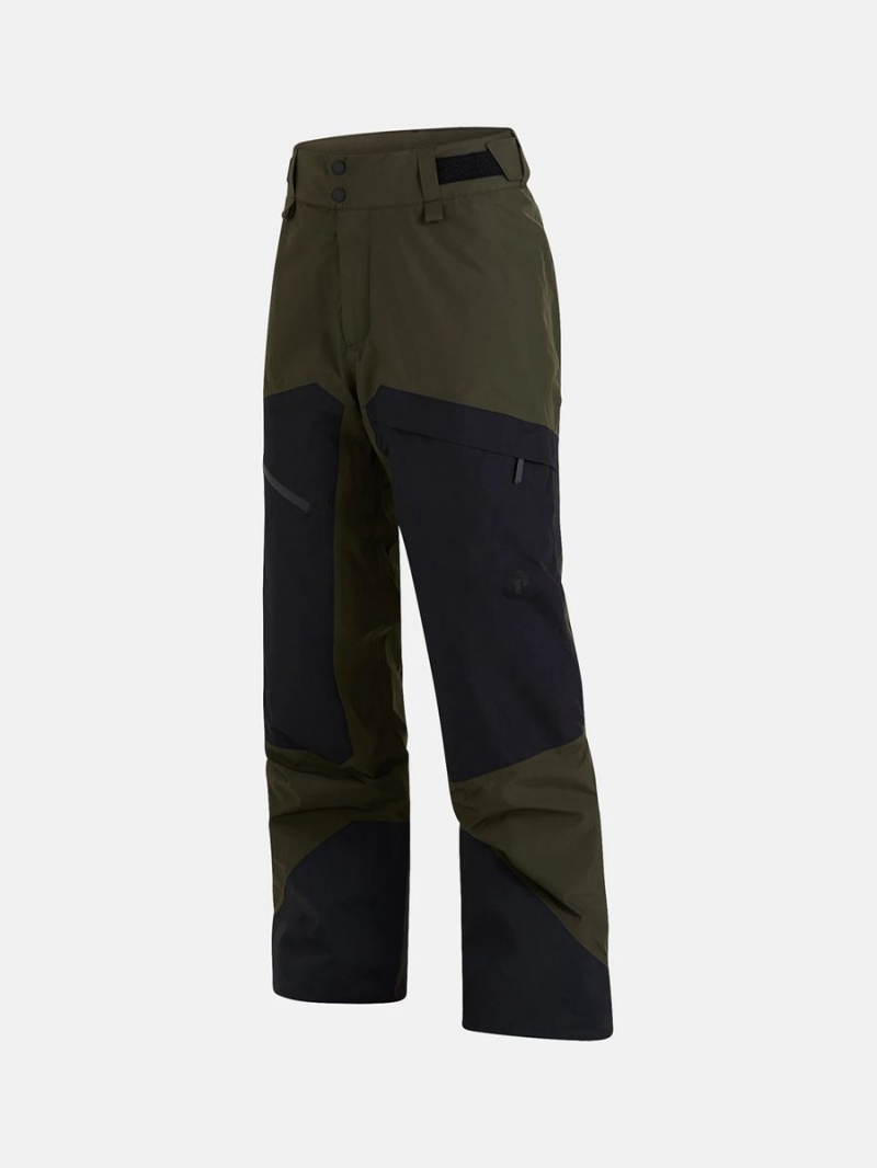 Peak Performance Gravity Gore-Tex 2L Men's Ski Pants Green / Black | WWD38-875