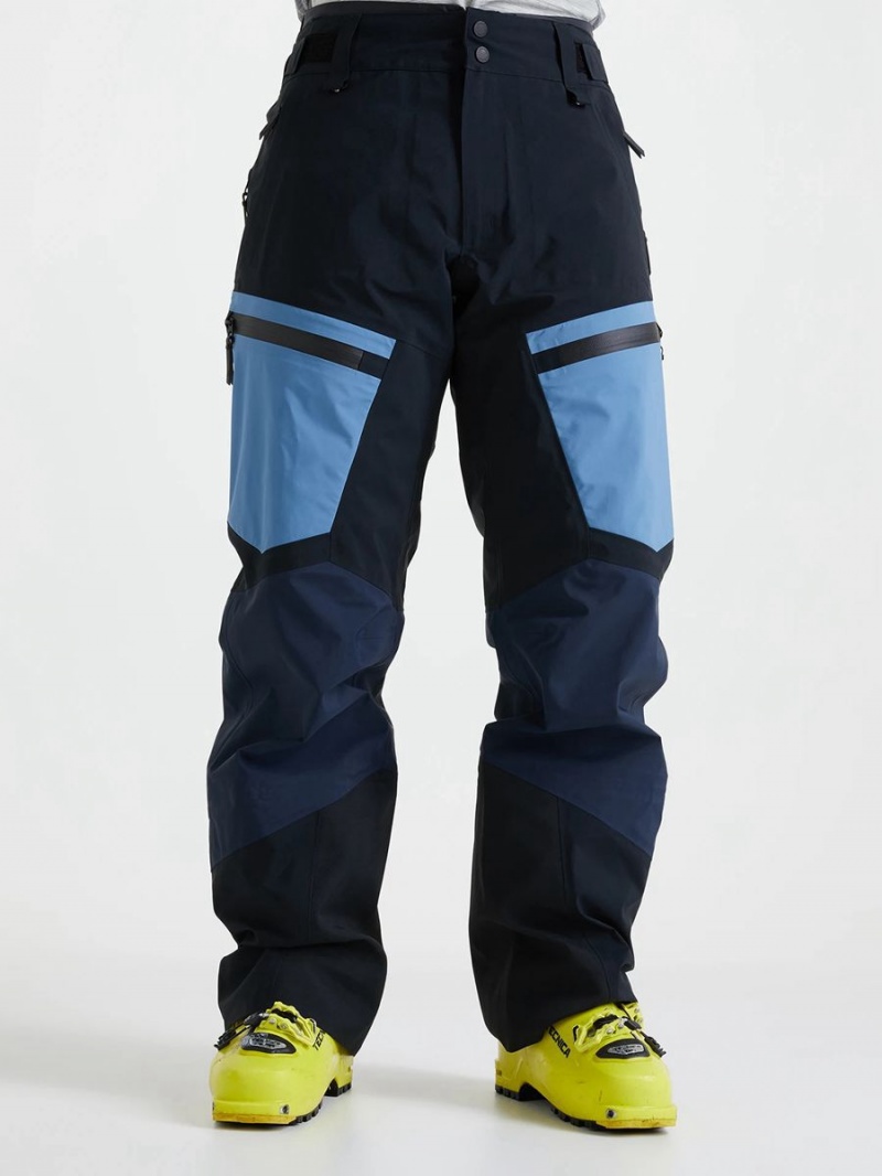 Peak Performance Gravity Gore-Tex 3L Men's Ski Pants Navy / Black / Blue | IBI37-282