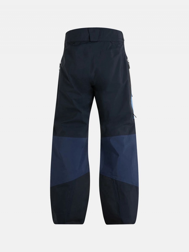 Peak Performance Gravity Gore-Tex 3L Men's Ski Pants Navy / Black / Blue | IBI37-282