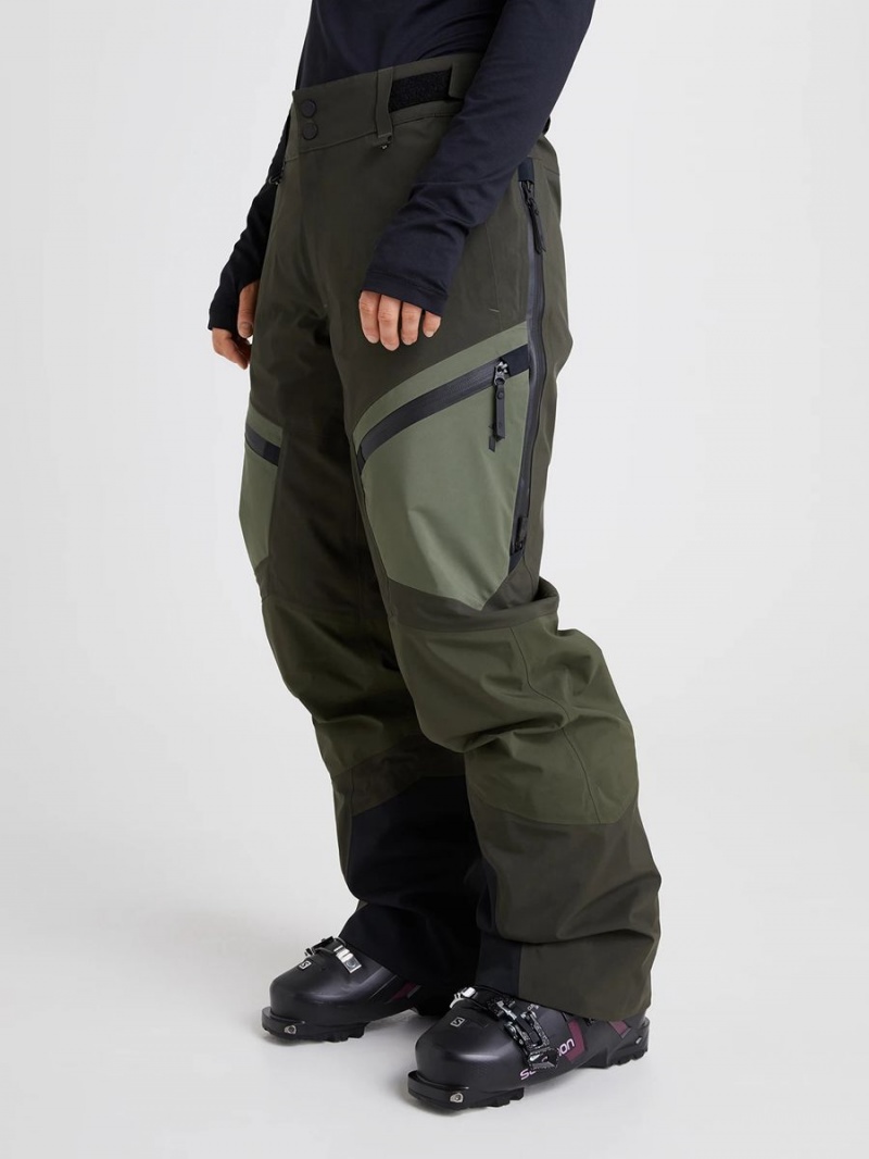 Peak Performance Gravity Gore-Tex 3L Women's Ski Pants Olive / Green | BYY83-748