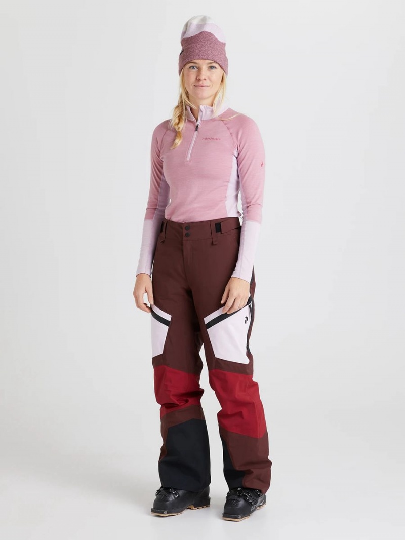 Peak Performance Gravity Gore-Tex 3L Women's Ski Pants Burgundy / Pink / Red | KJE29-184