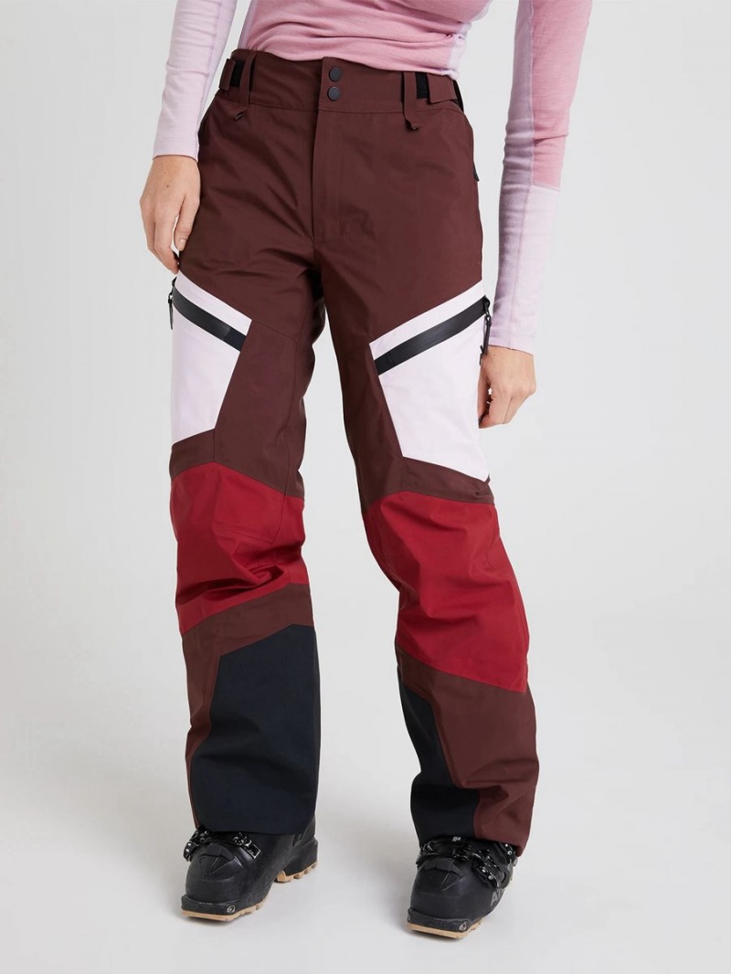 Peak Performance Gravity Gore-Tex 3L Women's Ski Pants Burgundy / Pink / Red | KJE29-184