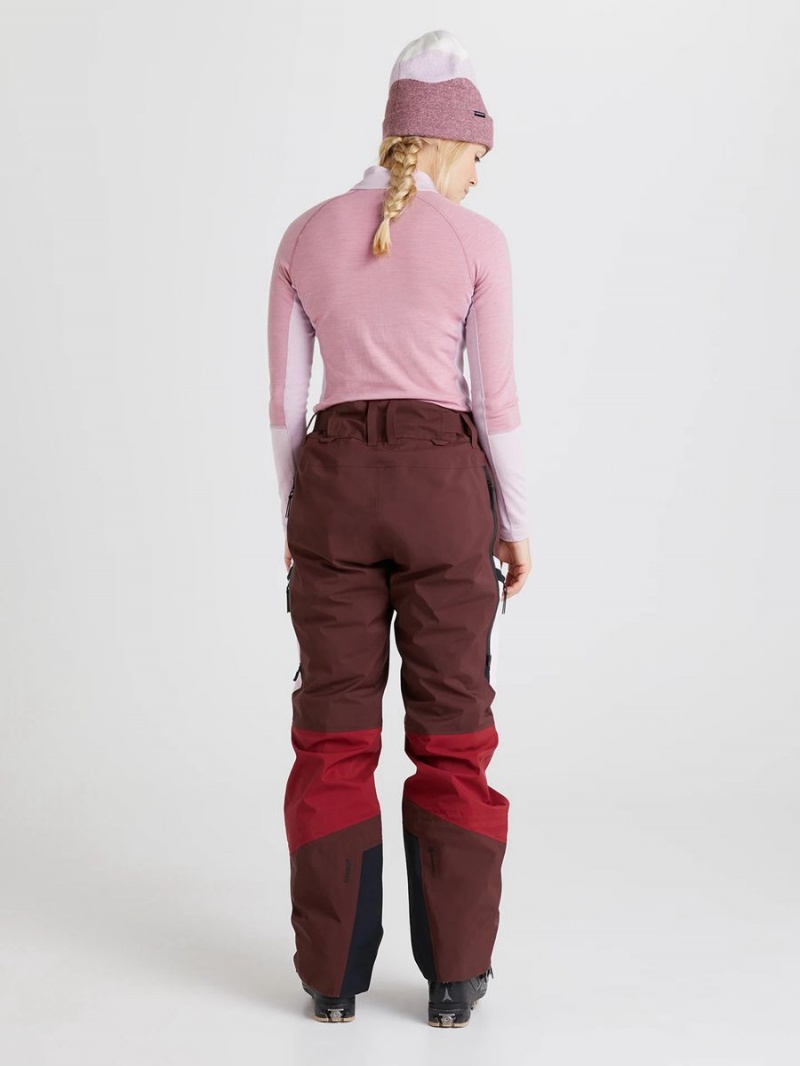 Peak Performance Gravity Gore-Tex 3L Women's Ski Pants Burgundy / Pink / Red | KJE29-184