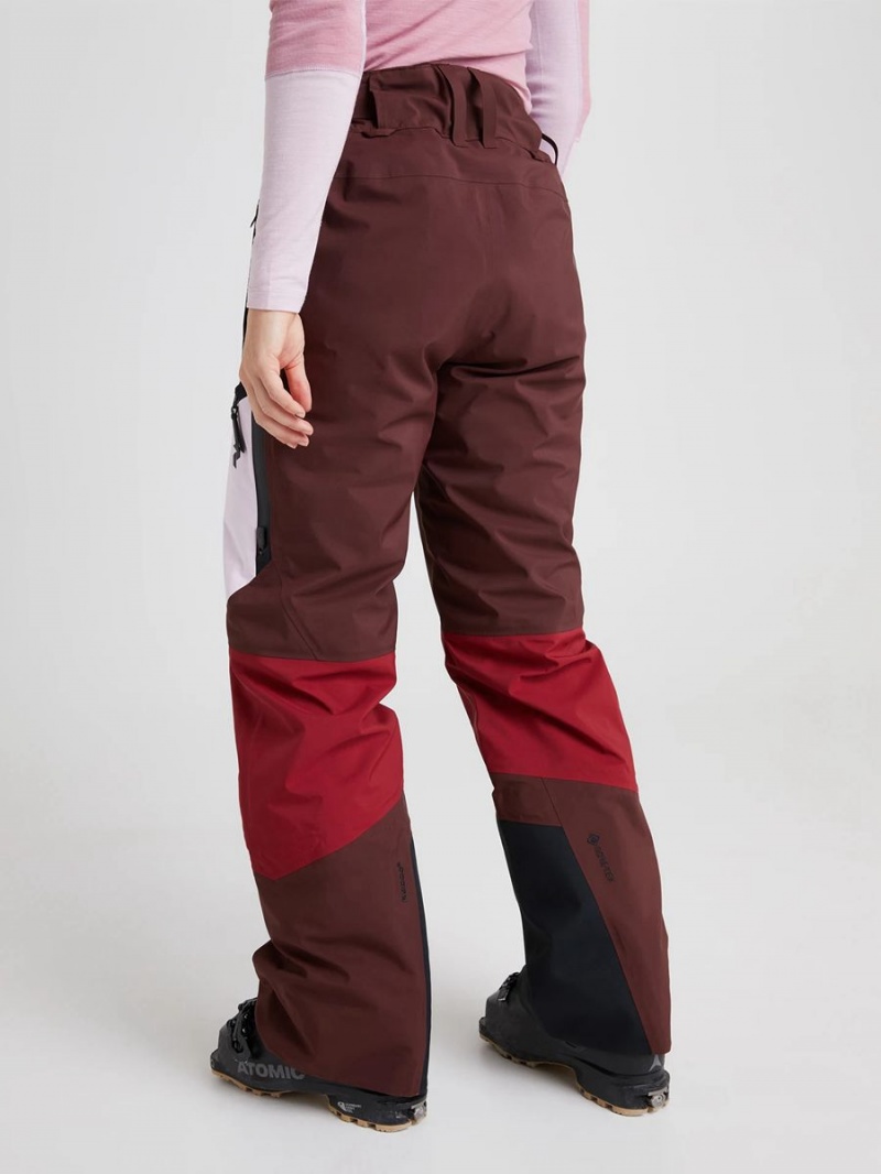 Peak Performance Gravity Gore-Tex 3L Women's Ski Pants Burgundy / Pink / Red | KJE29-184