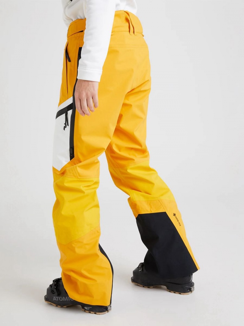 Peak Performance Gravity Gore-Tex 3L Women's Ski Pants Yellow / White | ZSD50-586