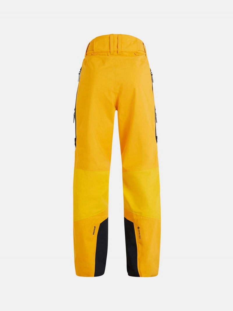 Peak Performance Gravity Gore-Tex 3L Women's Ski Pants Yellow / White | ZSD50-586