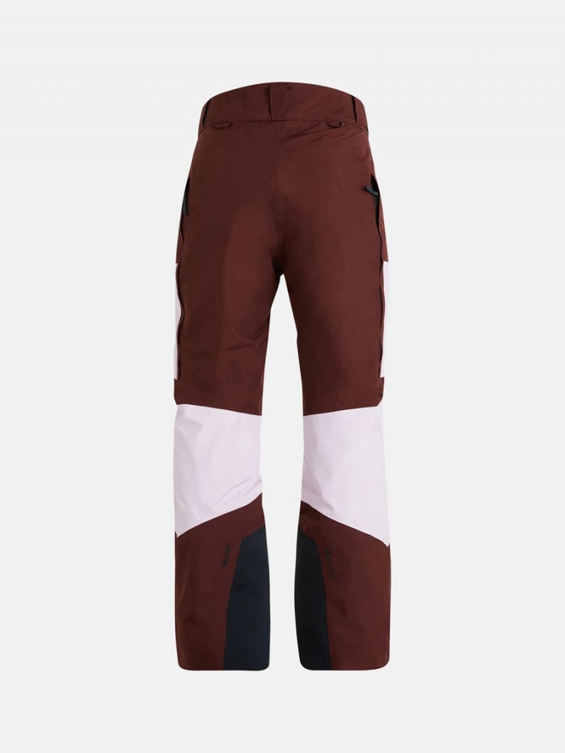 Peak Performance Gravity Insulated 2L Gore-Tex Women's Ski Pants Pink / Burgundy | QXQ67-068