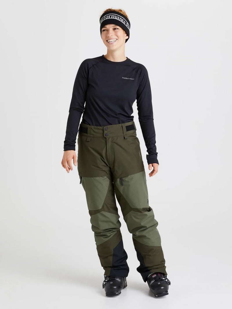 Peak Performance Gravity Insulated 2L Gore-Tex Women's Ski Pants Green / Green | ARD94-160