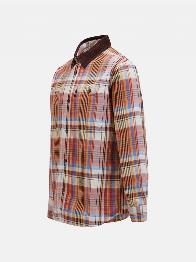 Peak Performance Heavy Cotton Men's Shirt Multicolor | JGK68-879