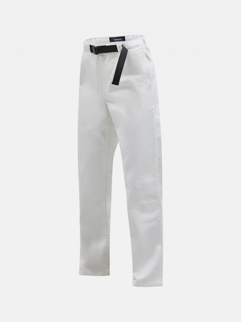 Peak Performance Heavy Cotton Women's Pants White | DQT85-279