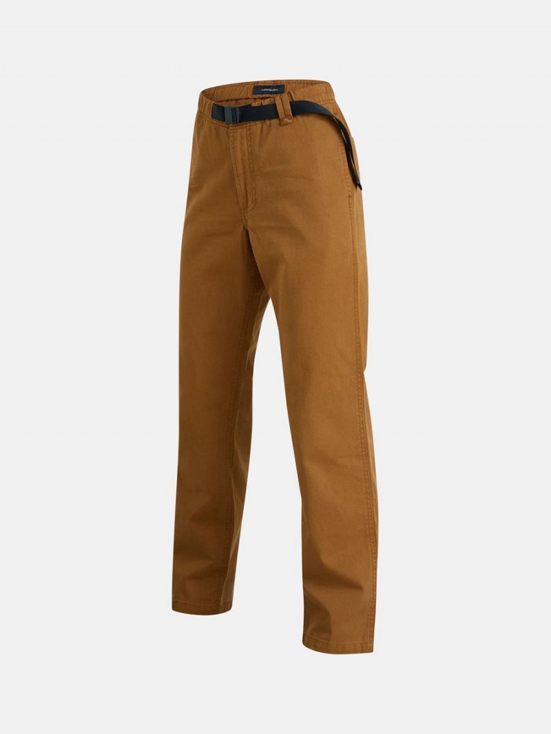 Peak Performance Heavy Cotton Women's Pants Brown | LEQ29-565