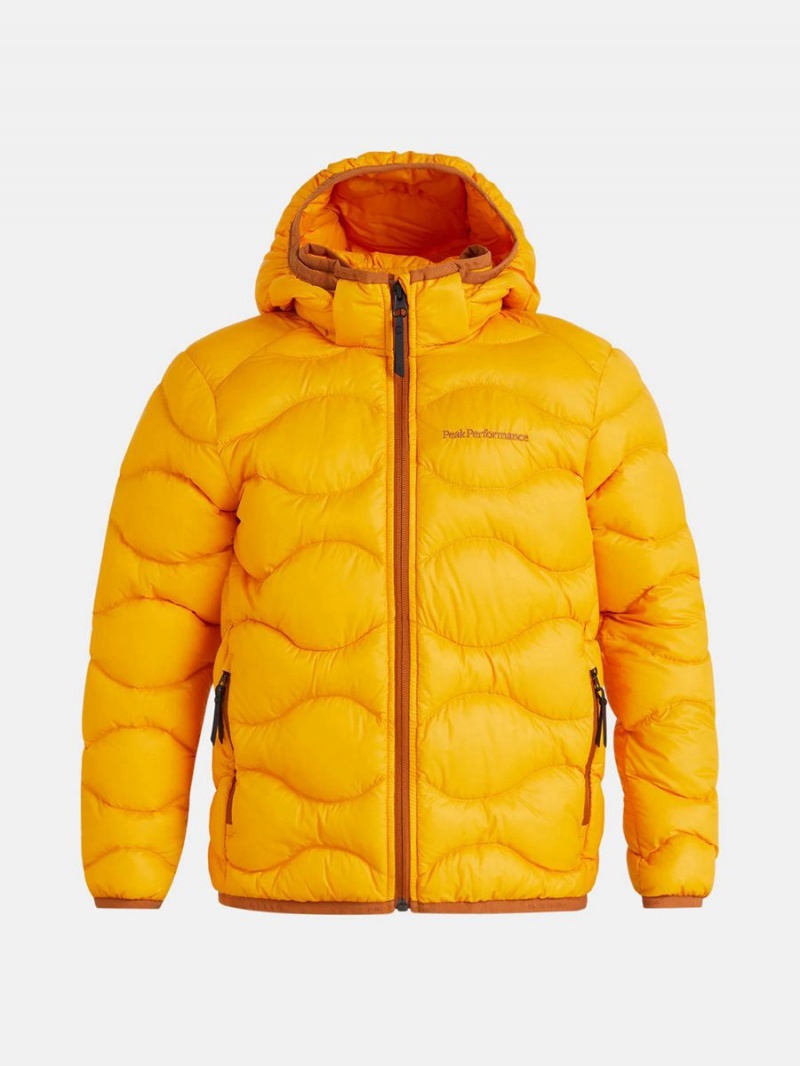 Peak Performance Helium Hood Kids\' Down Jacket Yellow | YYY93-498