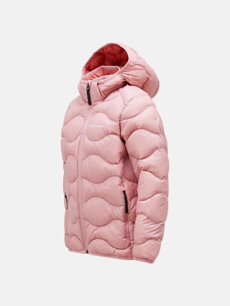 Peak Performance Helium Hood Kids' Down Jacket Pink / Pink | SWD03-496