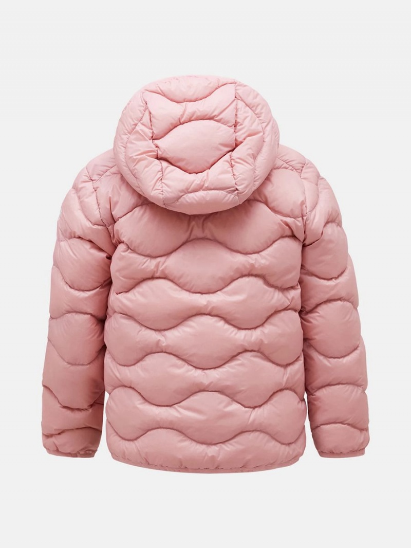 Peak Performance Helium Hood Kids' Down Jacket Pink / Pink | SWD03-496