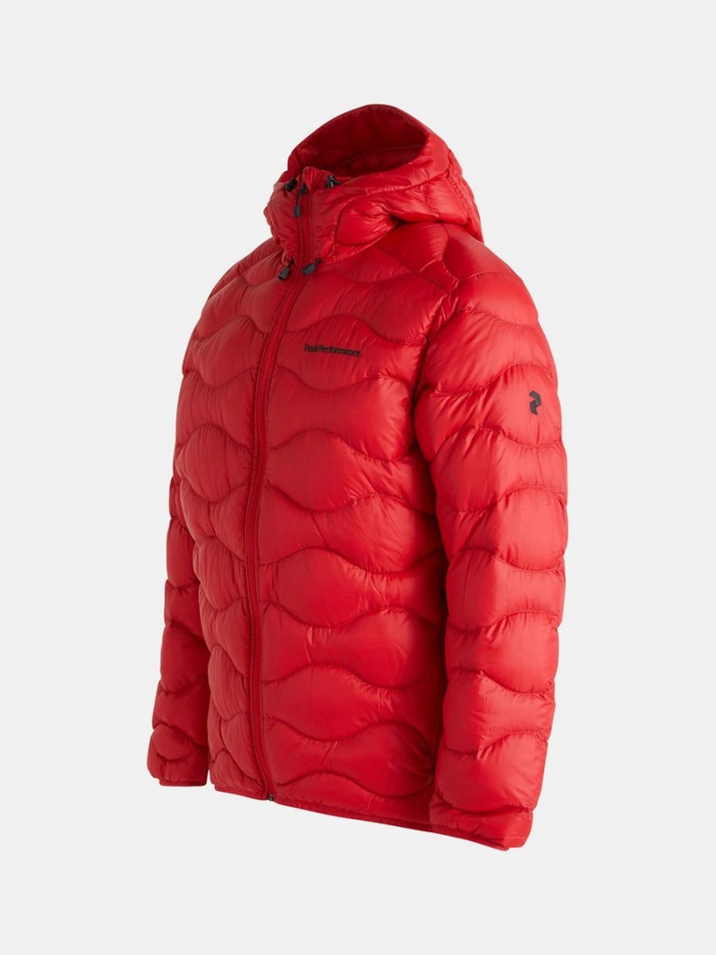 Peak Performance Helium Hood Men's Down Jacket Red | YOE99-308