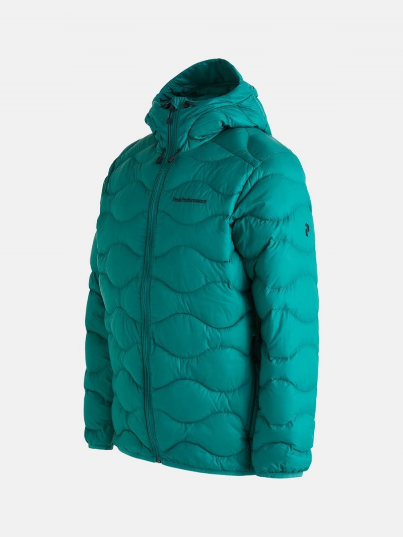 Peak Performance Helium Hood Men's Down Jacket Green / Green | MYQ28-568