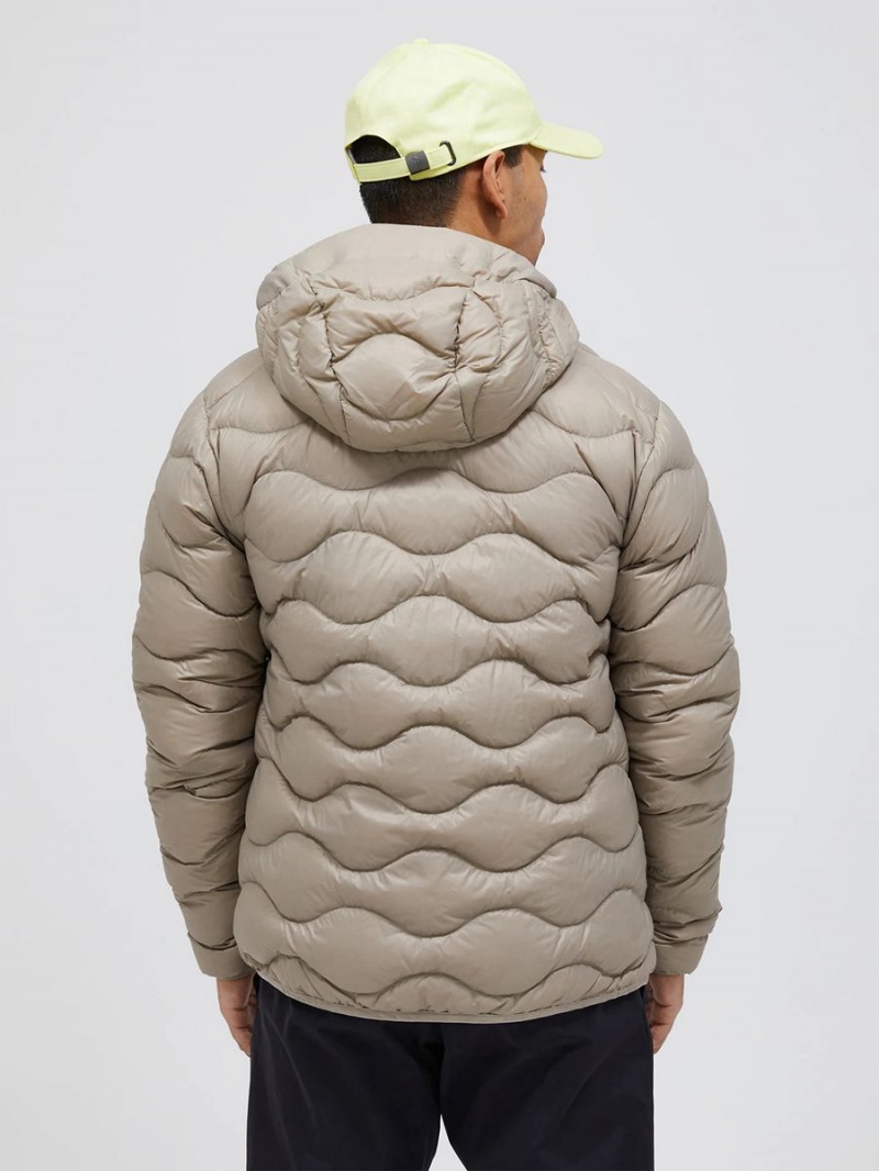 Peak Performance Helium Hood Men's Down Jacket Beige / Yellow | TSM88-560