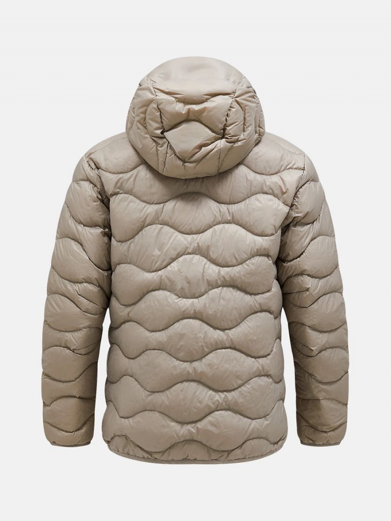 Peak Performance Helium Hood Men's Down Jacket Beige / Yellow | TSM88-560