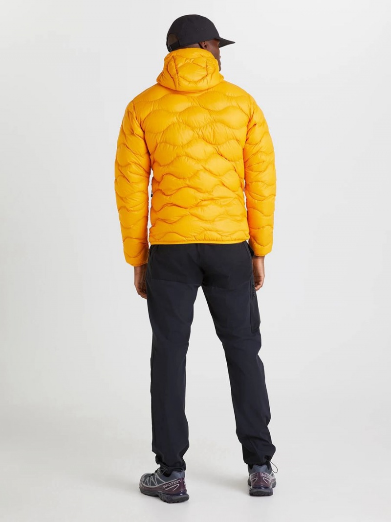 Peak Performance Helium Hood Men's Down Jacket Yellow | XCZ81-004