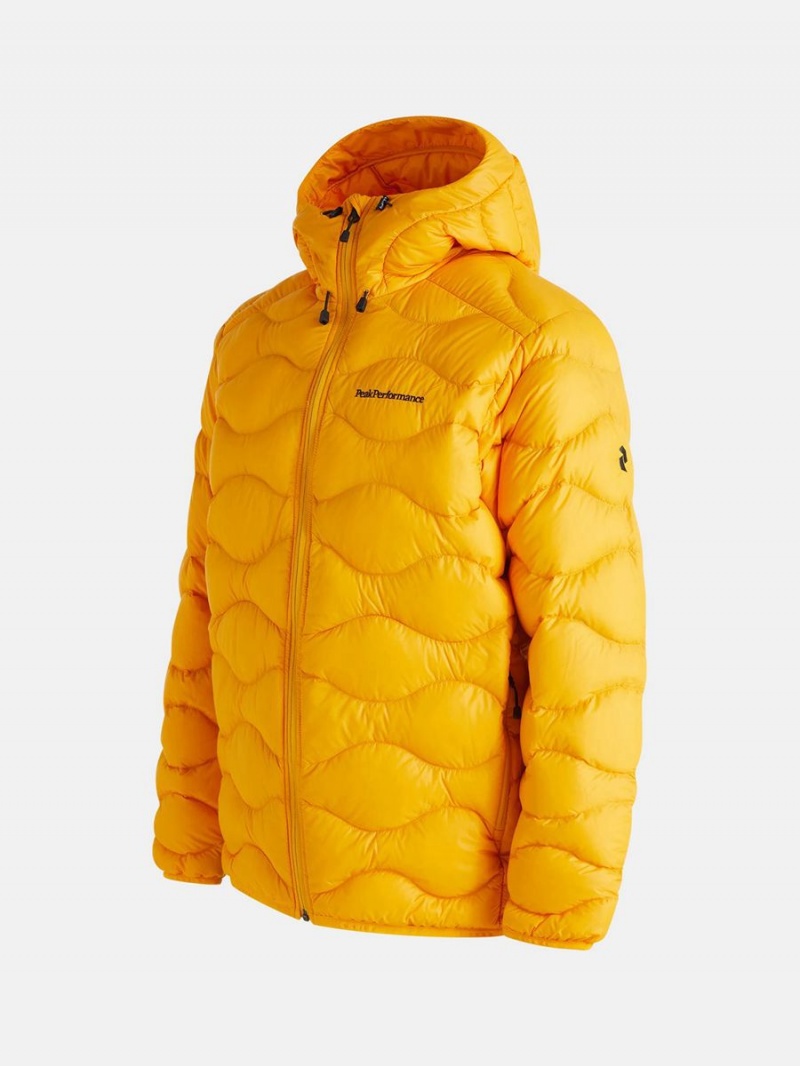 Peak Performance Helium Hood Men's Down Jacket Yellow | XCZ81-004