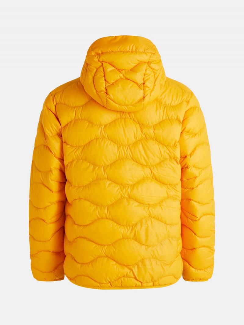 Peak Performance Helium Hood Men's Down Jacket Yellow | XCZ81-004