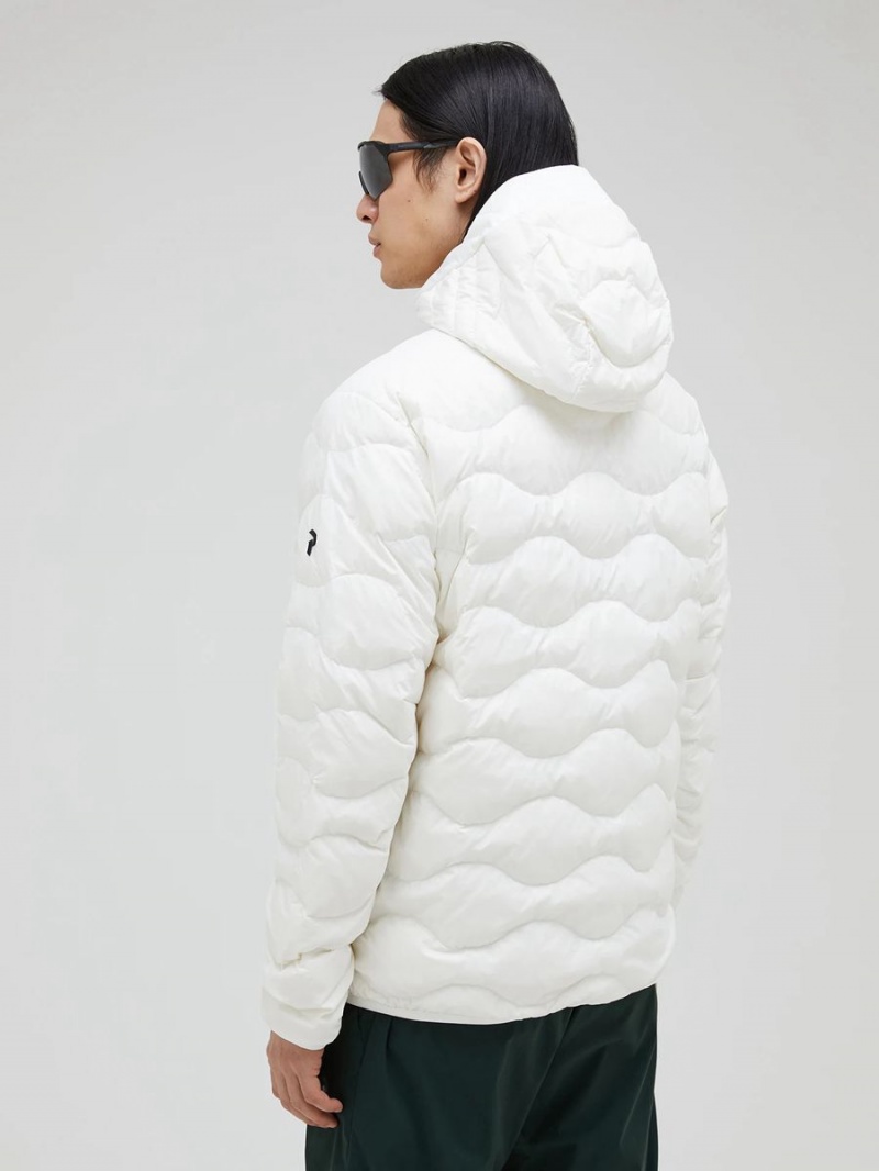 Peak Performance Helium Hood Men's Down Jacket White | TAD88-732