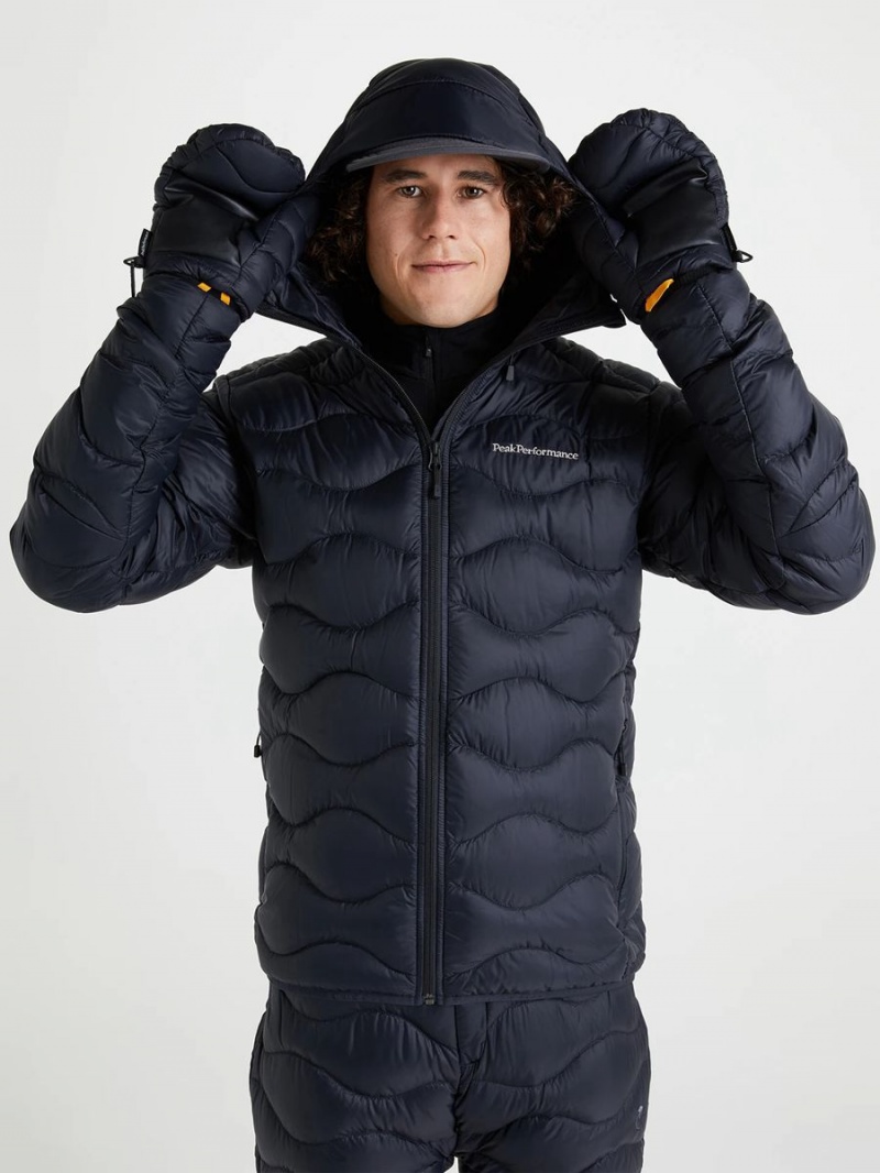 Peak Performance Helium Hood Men's Down Jacket Black | FQJ45-121