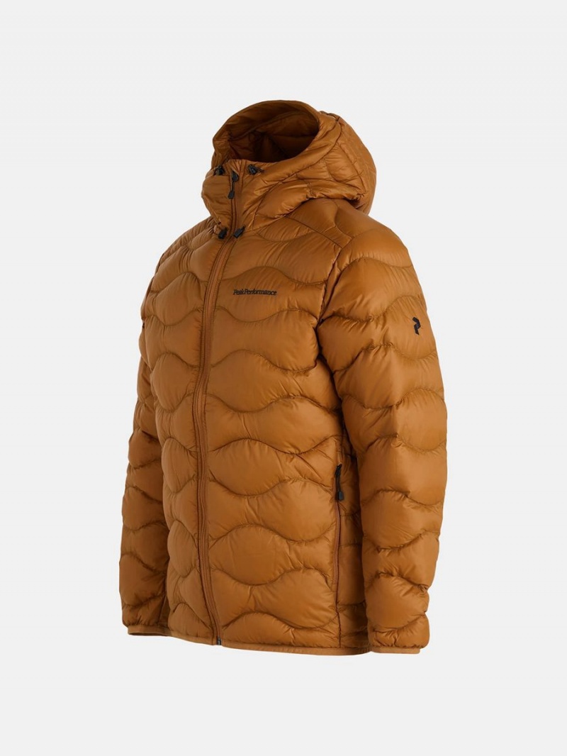 Peak Performance Helium Hood Men's Down Jacket Brown | AEU86-146