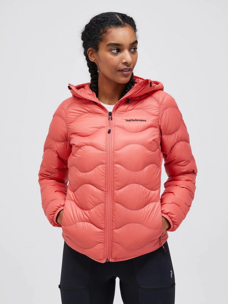 Peak Performance Helium Hood Women's Down Jacket Pink | ZZZ83-936