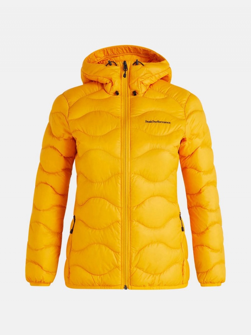 Peak Performance Helium Hood Women\'s Down Jacket Yellow | CJP99-217