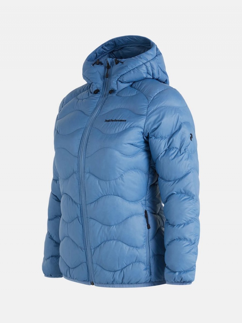 Peak Performance Helium Hood Women's Down Jacket Blue | ZDJ63-607