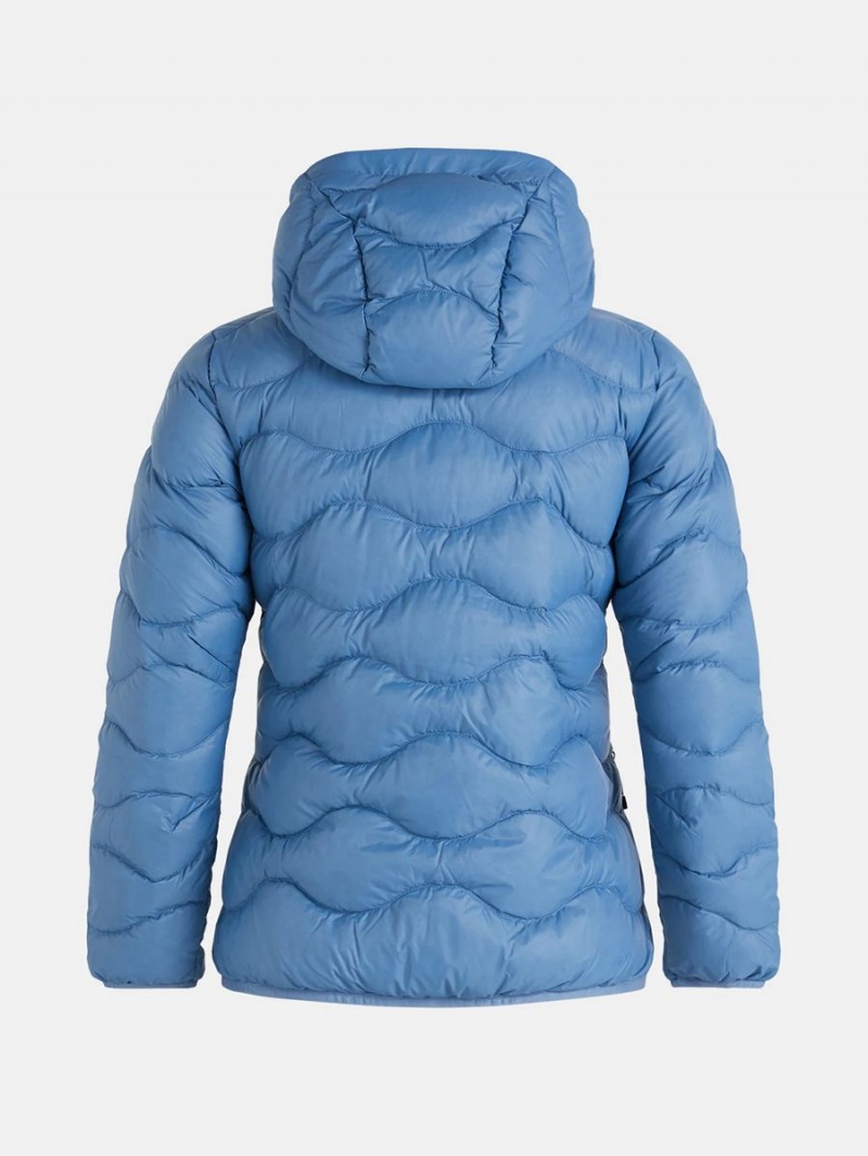 Peak Performance Helium Hood Women's Down Jacket Blue | ZDJ63-607