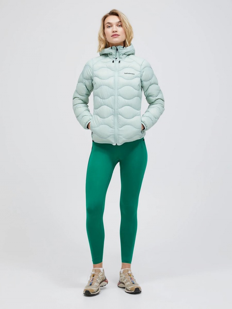 Peak Performance Helium Hood Women's Down Jacket Green / Green | FRO84-983