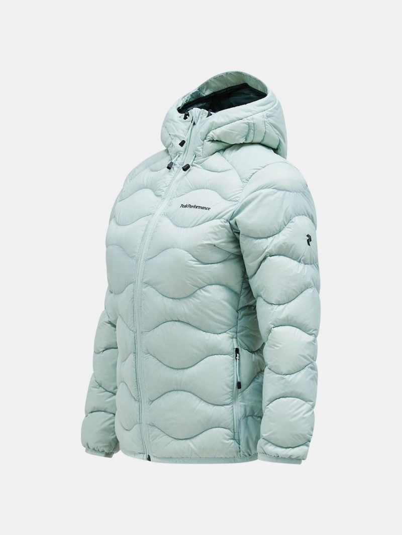 Peak Performance Helium Hood Women's Down Jacket Green / Green | FRO84-983