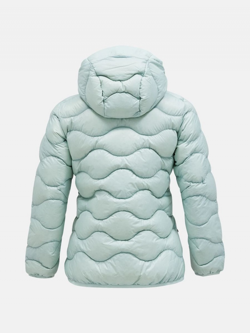 Peak Performance Helium Hood Women's Down Jacket Green / Green | FRO84-983