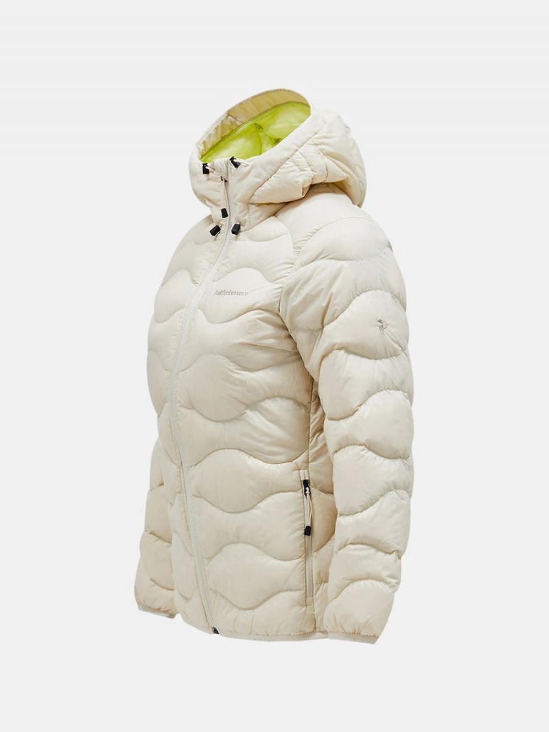 Peak Performance Helium Hood Women's Down Jacket Beige / Yellow | JWW80-289