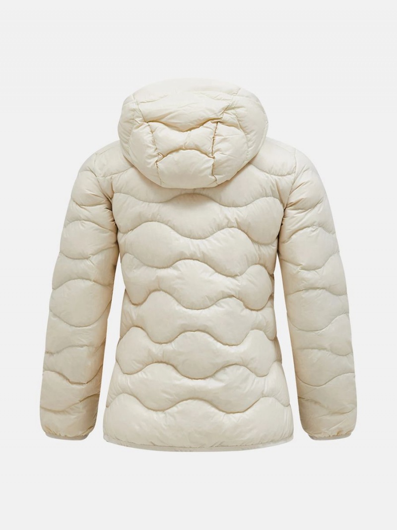 Peak Performance Helium Hood Women's Down Jacket Beige / Yellow | JWW80-289