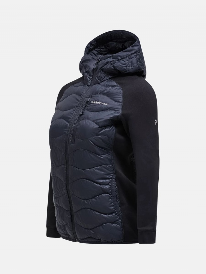 Peak Performance Helium Hybrid Hood Women's Down Jacket Black | FYL76-229