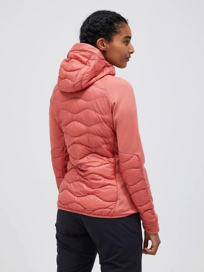 Peak Performance Helium Hybrid Hood Women's Down Jacket Pink | FFY60-989