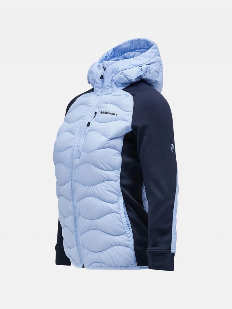 Peak Performance Helium Hybrid Hood Women's Down Jacket Blue / Navy | QDS23-451