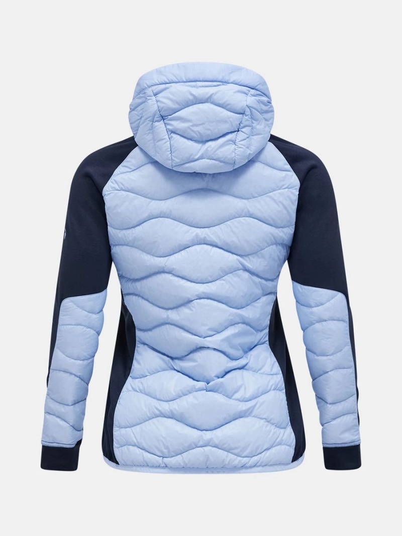 Peak Performance Helium Hybrid Hood Women's Down Jacket Blue / Navy | QDS23-451