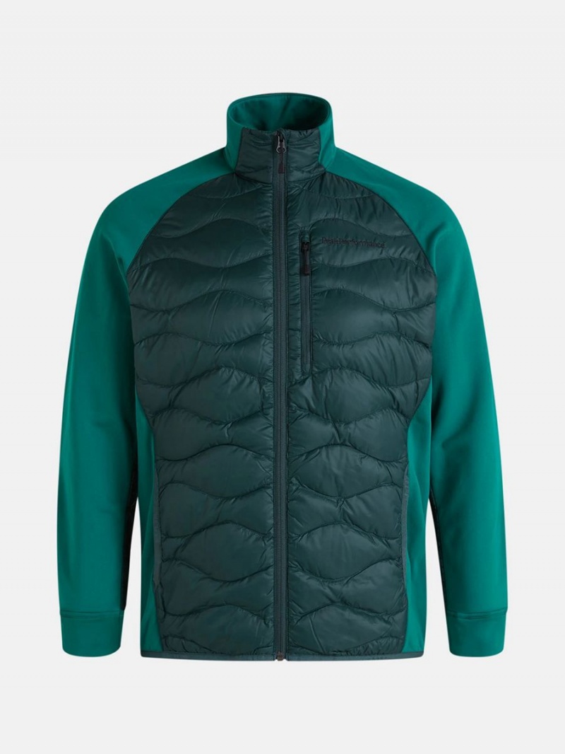 Peak Performance Helium Hybrid Men\'s Down Jacket Green / Green | FMS66-068