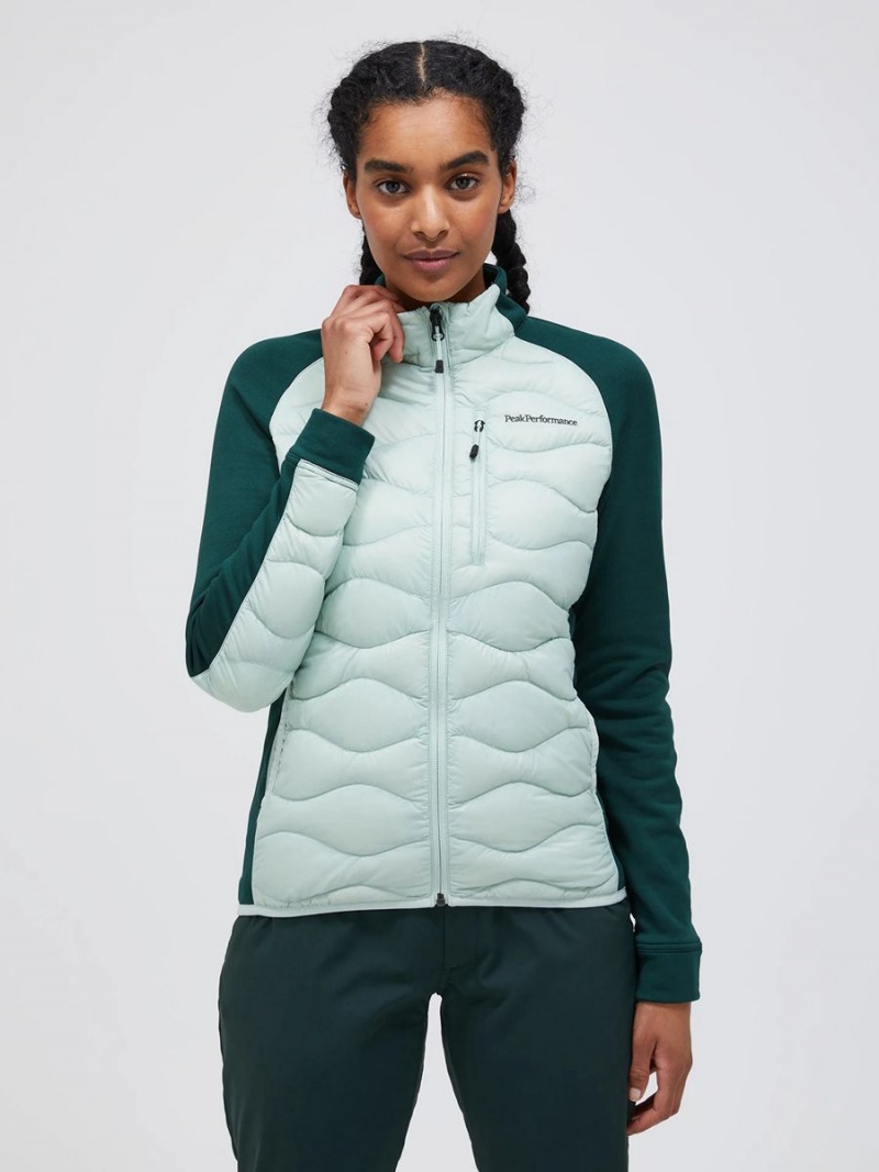 Peak Performance Helium Hybrid Women's Down Jacket Green / Green | UBP26-384